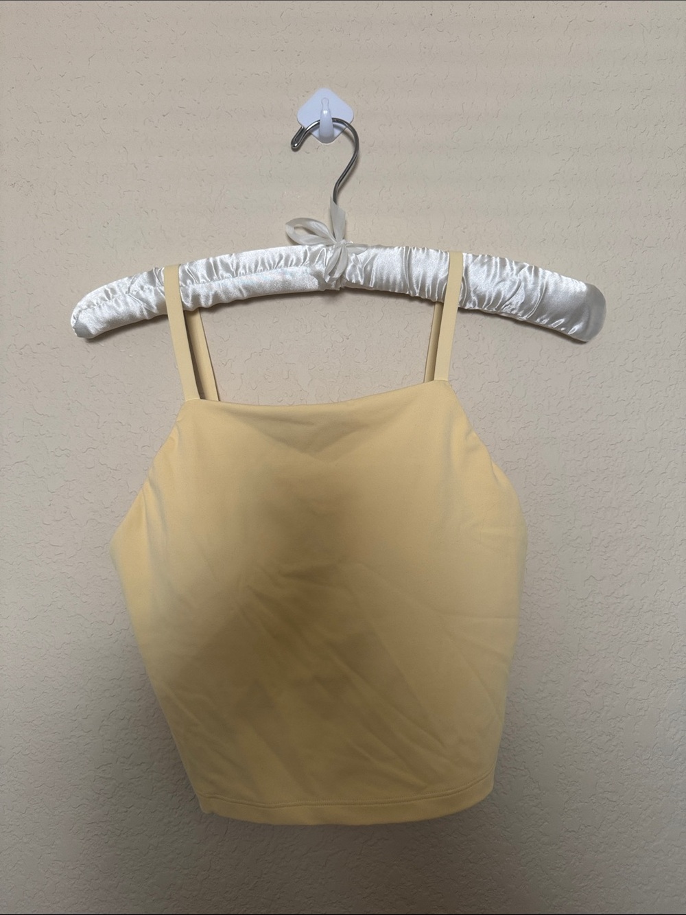 Offline by aerie Pale Yellow Cropped Tank Top